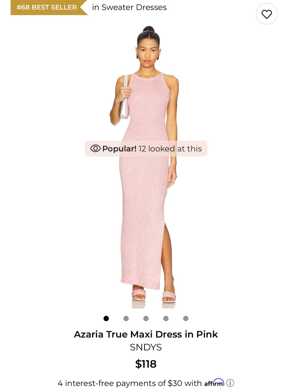 Sndys Azari True Maxi Dress Knit Pink